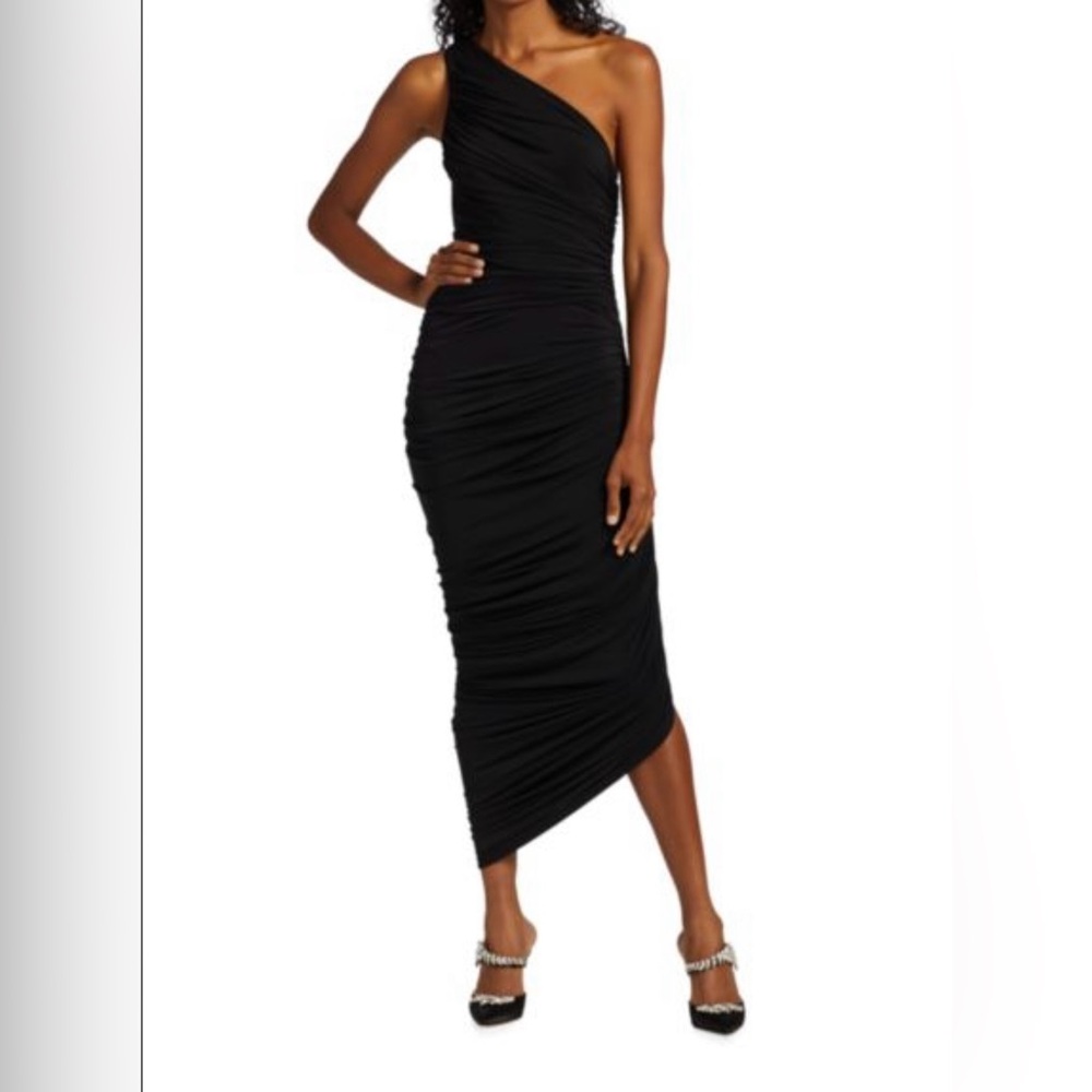 Halston Heritage Reia One Shoulder Dress In Black 16